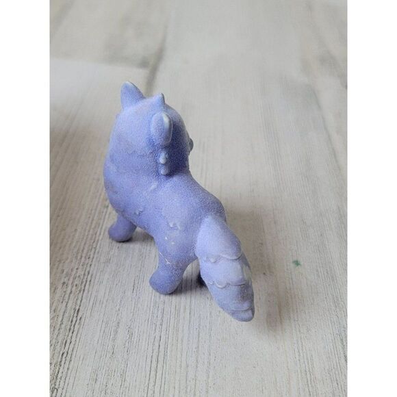 Flocked fox purple forest doll accessory pet toy figure - Picture 4 of 5